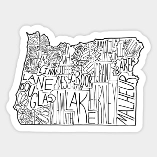 Oregon Map Sticker